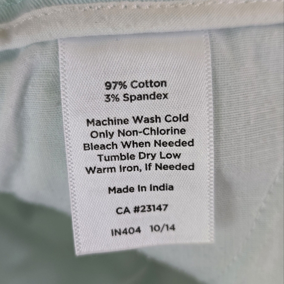 Talbots Women's The Daily Ankle Mint Green Stretchy Slit Pockets Casual Pants 14 - Picture 11 of 11